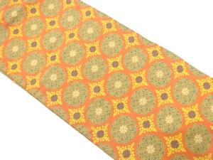 萬葉製　華紋織り出し　名古屋帯